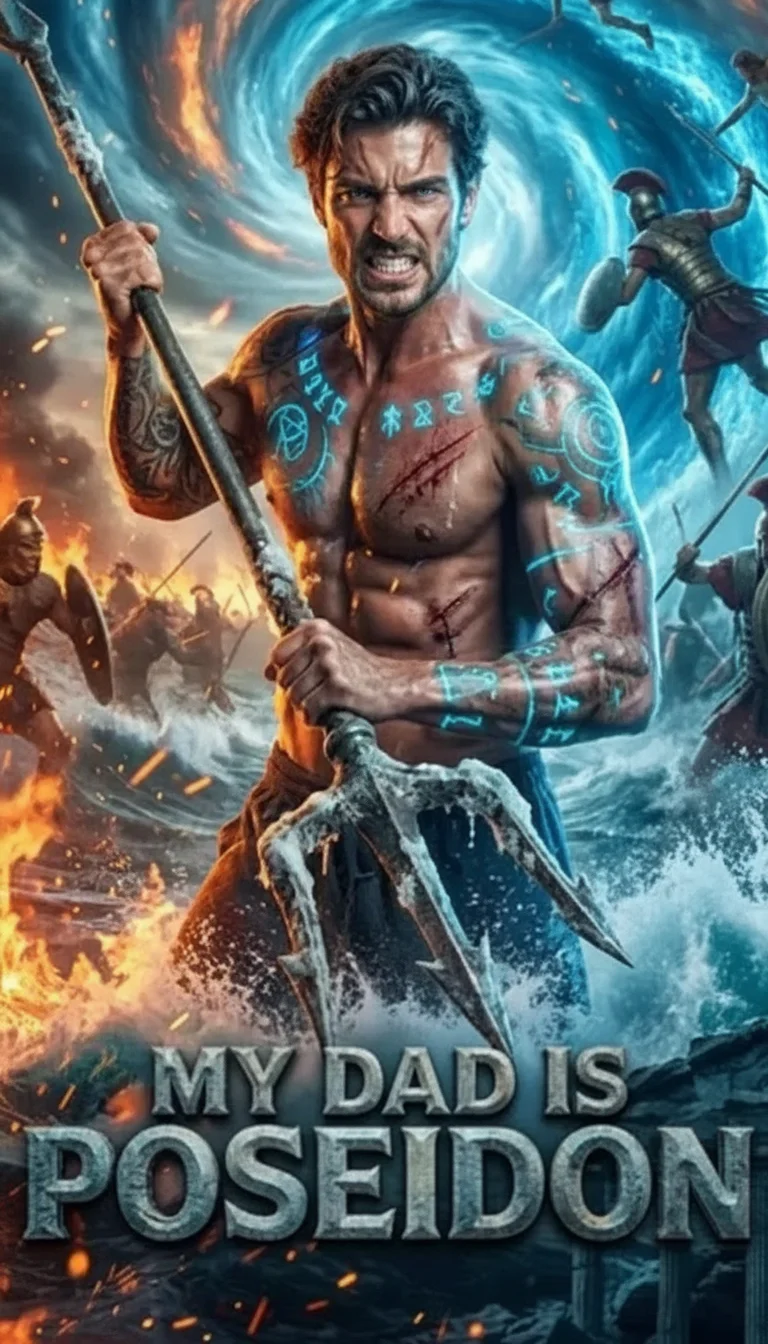 Capa de Meu Pai É Poseidon(My Dad Is Poseidon) (Meu pai, o Deus do mar)